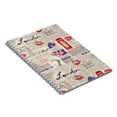 ロンドン新聞の模様 ノートブック (右側)