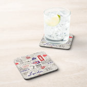 ロンドン新聞パターン コースター (右側)