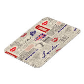 ロンドン新聞パターン マグネット (左側)