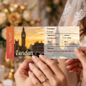 ロンドン旅行サプライズ搭乗券 招待状