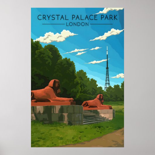 ロンドン旅行ポスター クリスタル・パレス公園 ポスター (正面)