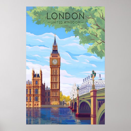ロンドン旅行ポスター ビッグ・ベン ポスター (正面)