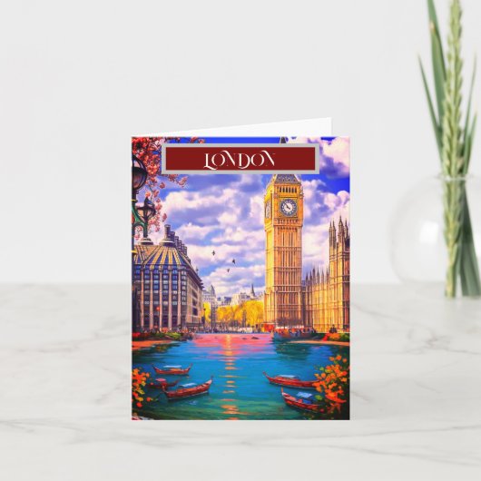 ロンドン旅行絵葉書アート, ロンドン旅行アート, イングランド シーズンカード (正面)
