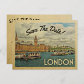 ロンドン日付を保存UKイギリス 案内ポストカード (正面/裏面)