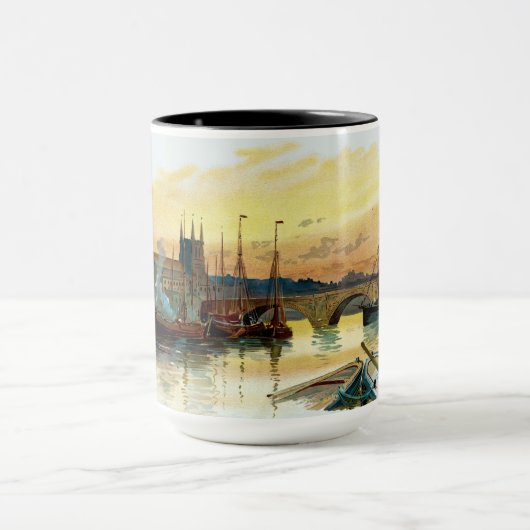 ロンドン橋のヴィンテージアート マグカップ (中央)