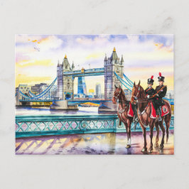 ロンドン橋の水彩画 ポストカード