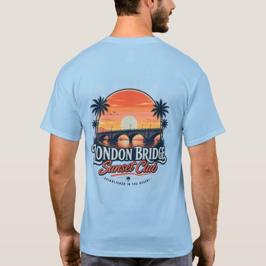 ロンドン橋サンセットクラブ レイクハバス Tシャツ (裏面)