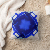 ロンドン橋モダンの抽象芸術の青のクッション クッション (ブランケット)