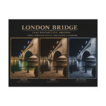 ロンドン橋 3枚の写真のポストカード