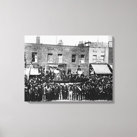 ロンドン波止場ストライキ1889 2 キャンバスプリント (正面)