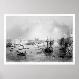 ロンドン港1840年 ポスター
