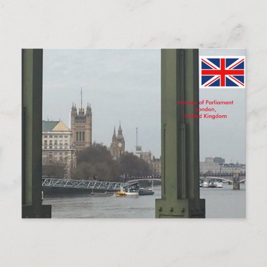 ロンドン王国の国会議事堂統一された ポストカード (正面)