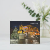 ロンドン王室のアルバートホールの夜はがき ポストカード (スタンド正面)