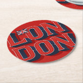 ロンドン紙コースター ラウンドペーパーコースター (アングル)