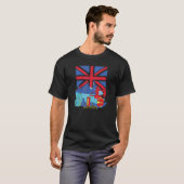 ロンドン素晴らしイギリスフラッグLondon Double Decker Tシャツ (正面フル)