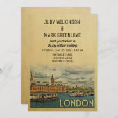 ロンドン結婚式招待状UKイングランド 招待状 (正面/裏面)
