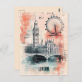 ロンドン統一されたへ ポストカード (正面/裏面)