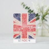 ロンドン統一されたイギリス国旗の市地図 ポストカード (スタンド正面)