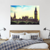 ロンドン統一されたイギリス王国議会UK キャンバスプリント (インサイチュ (寝室))