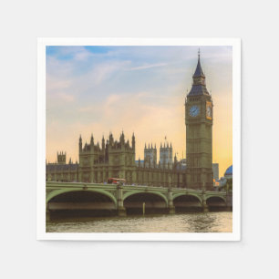 ロンドン統一されたイギリス王国議会UK スタンダードカクテルナプキン