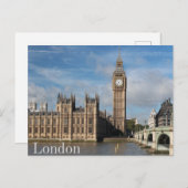 ロンドン統一されたキングダムビッグベンビュー ポストカード (正面/裏面)