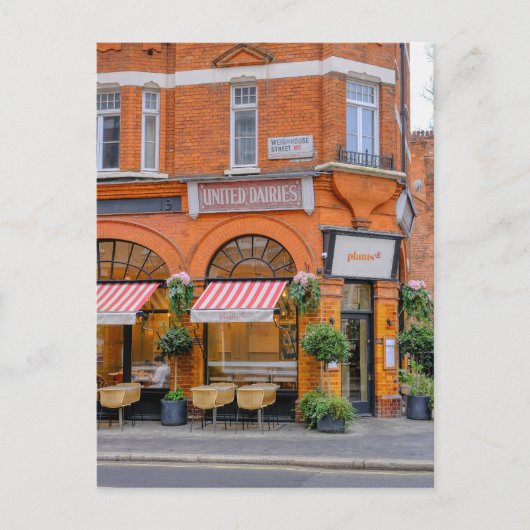 ロンドン統一された英国はがき大雨建物 ポストカード (正面)