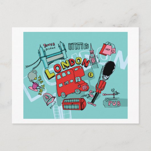 ロンドン統一された英国旅行アート ポストカード (正面)