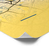 ロンドン統一された – キングダムイエローシティの地図 ポスター (角)