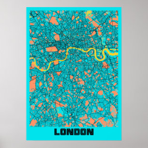 ロンドン統一された – キングダムグロリアの地図 ポスター