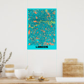 ロンドン統一された – キングダムグロリアの地図 ポスター (キッチン)