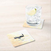 ロンドン絵を描の都市結婚風景 スクエアペーパーコースター (インサイチュ)