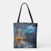 ロンドン絵を描ナイト トートバッグ (裏面)