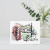 ロンドン色のスケッチ ポストカード (スタンド正面)