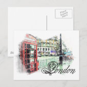 ロンドン色のスケッチ ポストカード (正面/裏面)