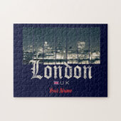ロンドン英国スカイライン統一されたキングダムイギリスヴィンテージ ジグソーパズル (横)