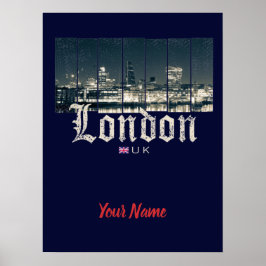 ロンドン英国スカイライン統一されたキングダムイギリスヴィンテージ ポスター