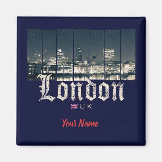 ロンドン英国スカイライン統一されたキングダムイギリスヴィンテージ マグネット (正面)