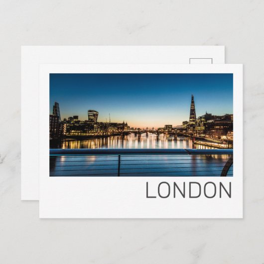 ロンドン英国スカイライン統一されたキングダムイングランド土産 シーズンポストカード (正面/裏面)