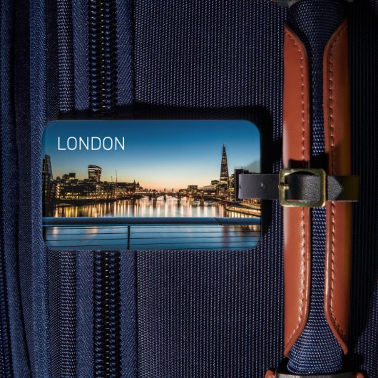 ロンドン英国スカイライン統一されたキングダムイングランド土産 ラゲッジタグ (正面インサイチュ4)