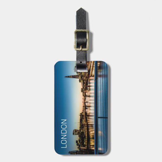ロンドン英国スカイライン統一されたキングダムイングランド土産 ラゲッジタグ (正面縦)