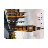 ロンドン英国トラベルアートヴィンテージ磁石 マグネット (横)