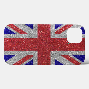 ロンドン英国ユニオンジャック国旗グリッタースタイリッシュ iPhone 13ケース