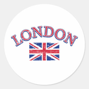 ロンドン英国国旗のデザイン ラウンドシール