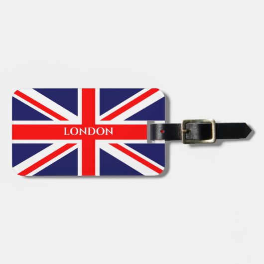 ロンドン英国国旗 ラゲッジタグ (正面横)