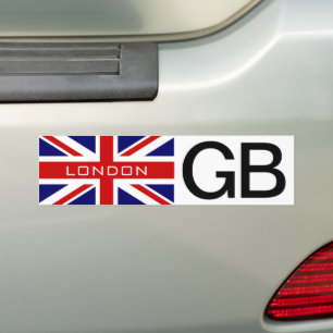 ロンドン英連邦ジャック国旗のバンパーステッカー バンパーステッカー