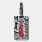 ロンドン荷物預かり証に赤い電話ブース ラゲッジタグ (裏面縦)