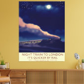 ロンドン行き夜行列車 キャンバスプリント (インサイチュ (リビング))
