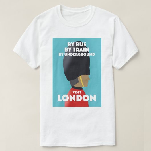 ロンドン観光アートプリント Tシャツ (デザイン正面)