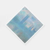 ロンドン議会のクロード・モネ・ハウス。ブルー スタンダードランチョンナプキン (角)