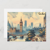 ロンドン買のマスマス郵便はがきを見る ポストカード (正面/裏面)